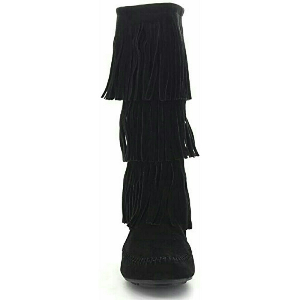 BLACK MOCCASIN BOOTS - Picture 4 of 4